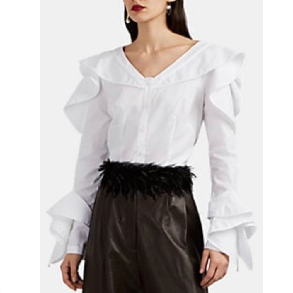 White cotton blouse